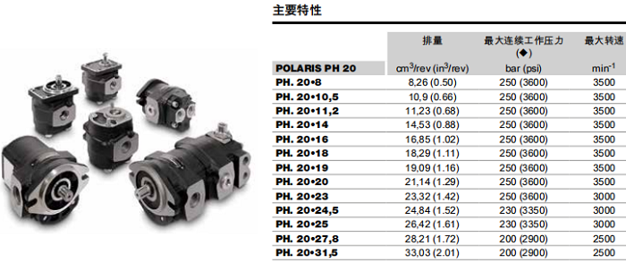 凱斯帕PH20系列齒輪泵